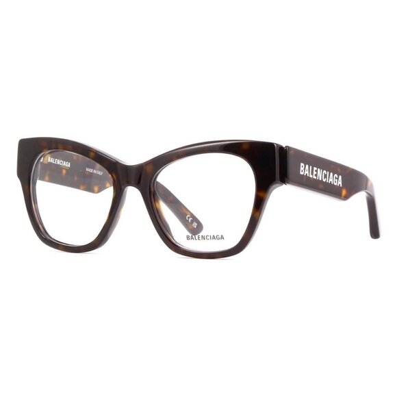 New Authentic  BALENCIAGA Havana Cat Eye BB0263O 002 Glasses Women - Picture 1 of 4